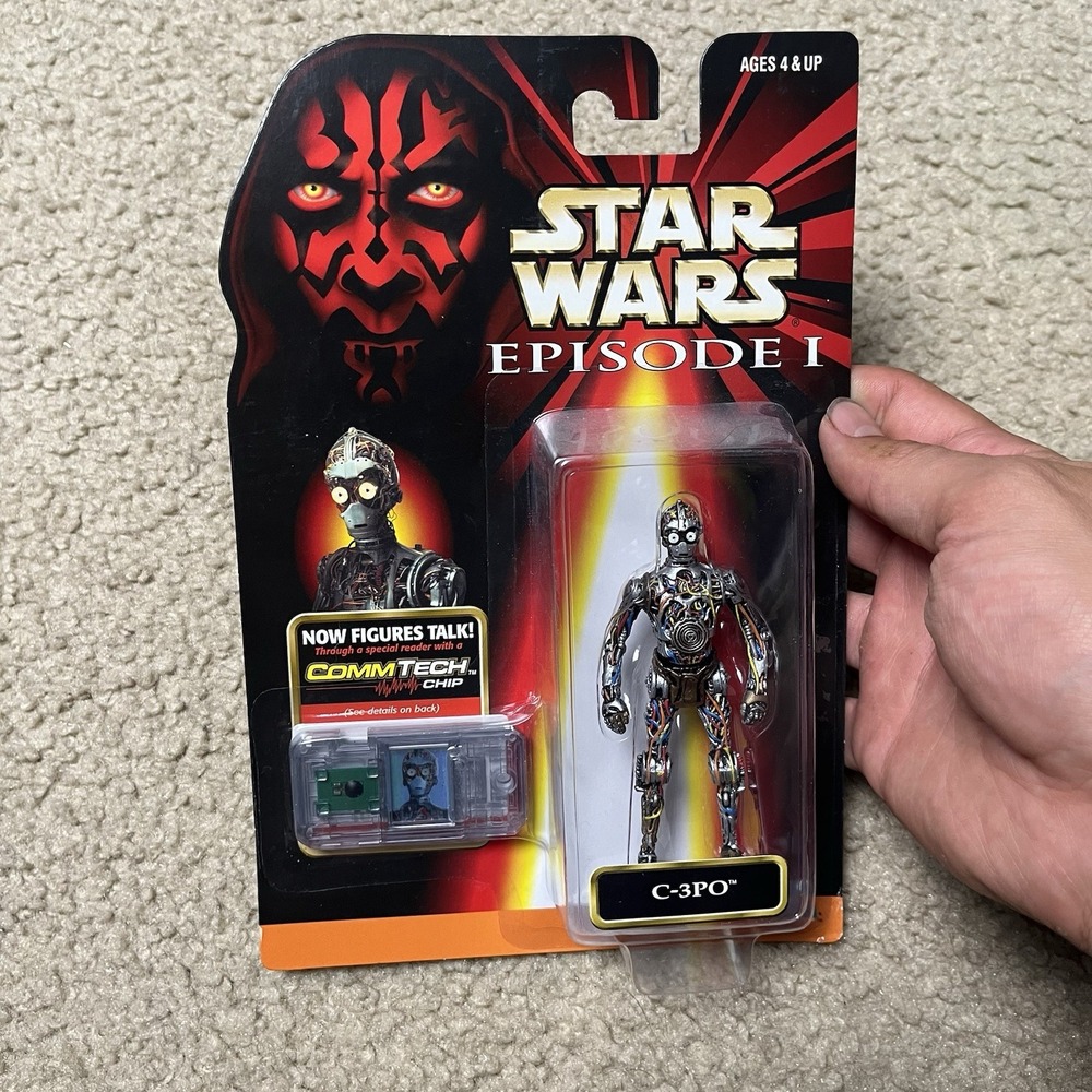 VTG Star Wars Episode 1 C-3PO Action Figure with Commtech Chip